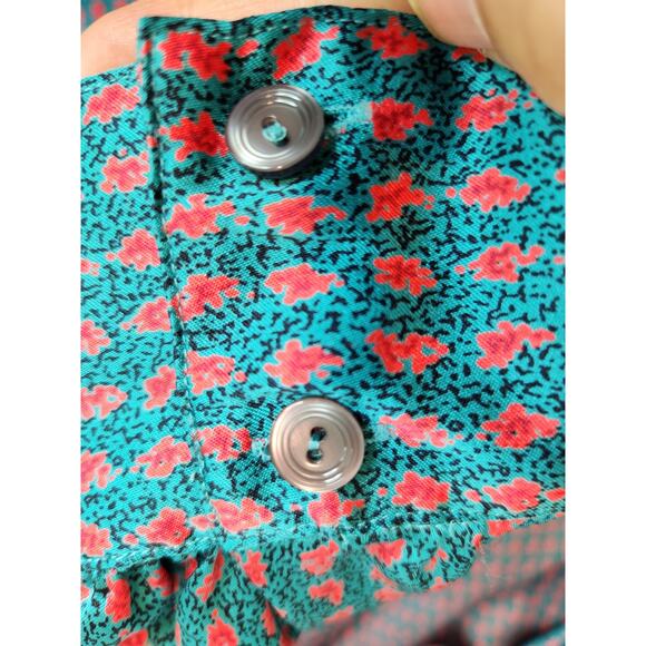 Vintage Oscar de la Renta Collectibles Bow Blouse 12 Floral Secretary Top - Picture 7 of 7